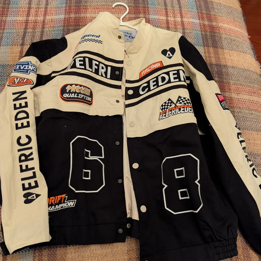 Aelfric Eden Black and White Racing Jacket - Picture 1 of 6